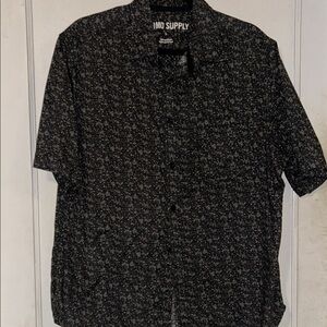 Mossimo Supply Co Black Casual Button Down Shirt